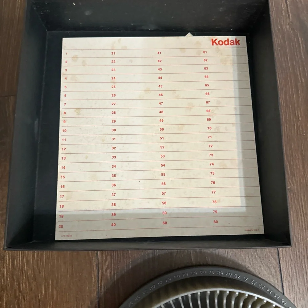 Kodak Carousel Transvue 80 Slide Tray Lot of 3 (1 black , 2 gray), Original Box
